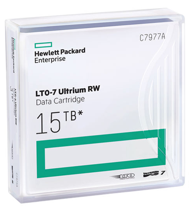 Picture of HPE LTO-7 Ultrium 15TB RW Data Cartridge (C7977A)